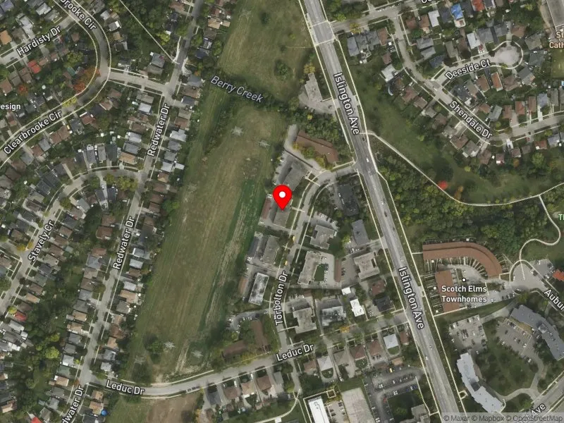 RentSafeTO apartment evaluation satellite view of 30 TORBOLTON DR in Etobicoke North, Toronto