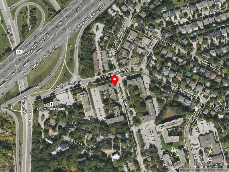 RentSafeTO apartment evaluation satellite view of 30 UPPER CANADA DR in Don Valley West, Toronto