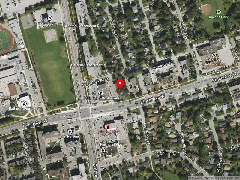 RentSafeTO apartment evaluation satellite view of 300 FINCH AVE W in Willowdale, Toronto