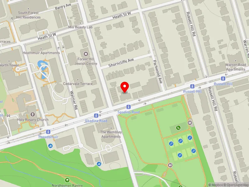 RentSafeTO apartment evaluation map view of 300 ST CLAIR AVE W in Toronto-St. Paul's, Toronto