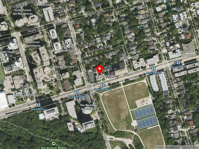 RentSafeTO apartment evaluation satellite view of 300 ST CLAIR AVE W in Toronto-St. Paul's, Toronto