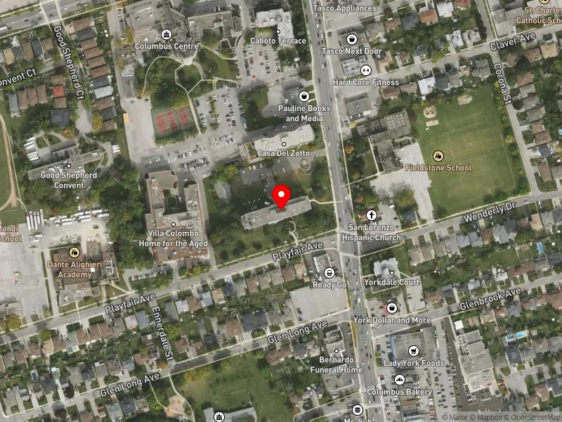 RentSafeTO apartment evaluation satellite view of 3000 DUFFERIN ST in Eglinton-Lawrence, Toronto