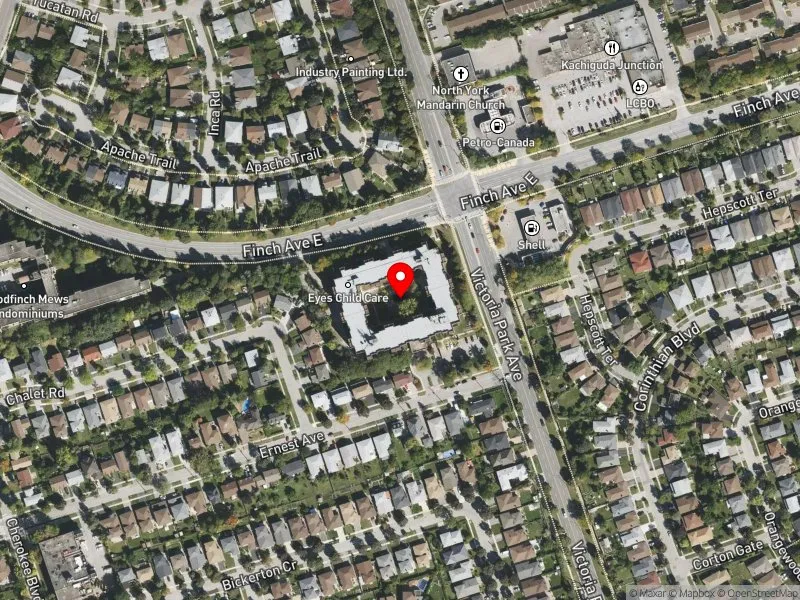 RentSafeTO apartment evaluation satellite view of 3000 VICTORIA PARK AVE in Don Valley North, Toronto