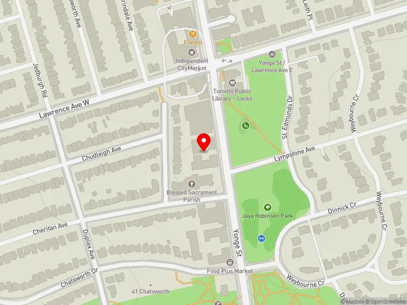 RentSafeTO apartment evaluation map view of 3000 YONGE ST in Eglinton-Lawrence, Toronto