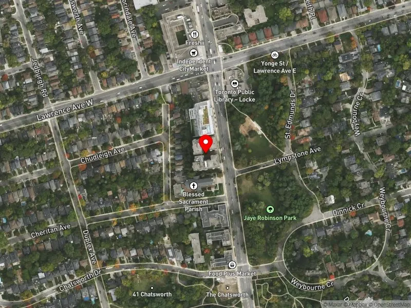 RentSafeTO apartment evaluation satellite view of 3000 YONGE ST in Eglinton-Lawrence, Toronto