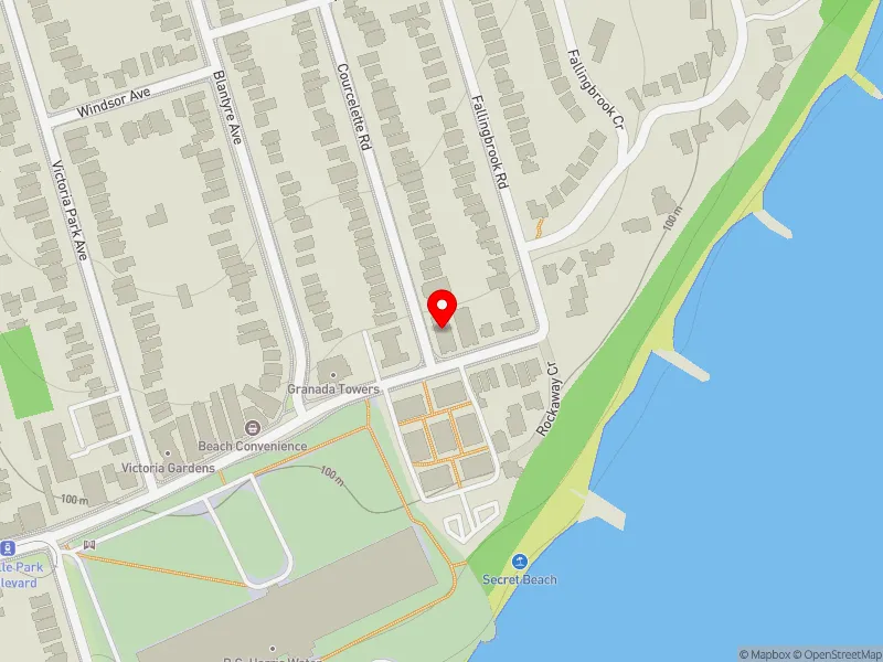 RentSafeTO apartment evaluation map view of 3008 QUEEN ST E in Scarborough Southwest, Toronto