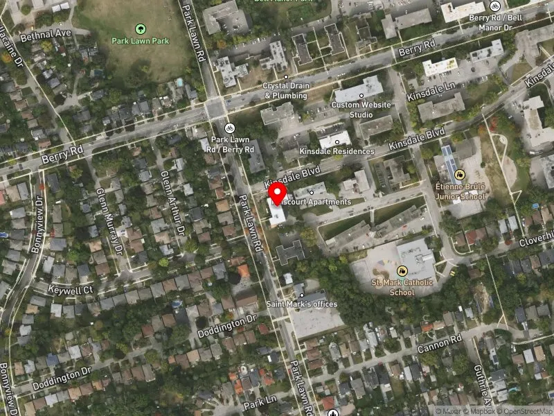 RentSafeTO apartment evaluation satellite view of 301 PARK LAWN RD in Etobicoke-Lakeshore, Toronto