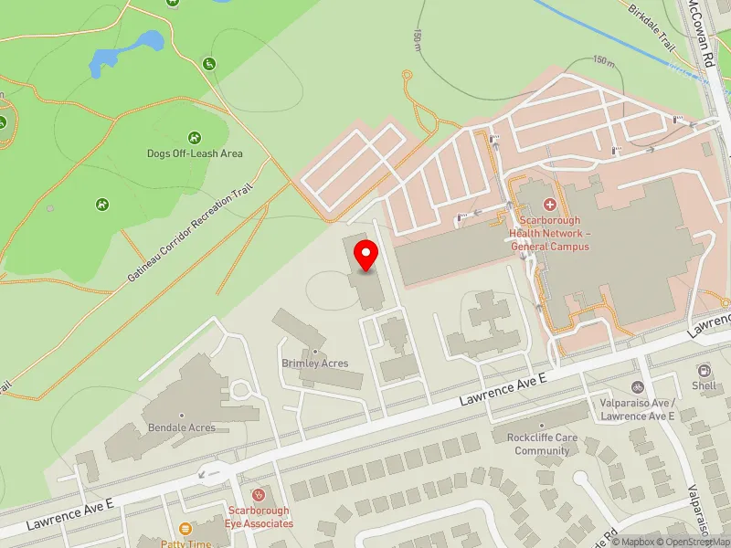 RentSafeTO apartment evaluation map view of 3010 LAWRENCE AVE E in Scarborough Centre, Toronto