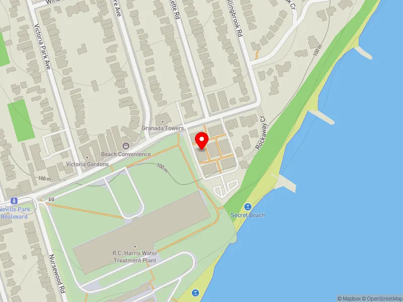 RentSafeTO apartment evaluation map view of 3015 QUEEN ST E in Scarborough Southwest, Toronto