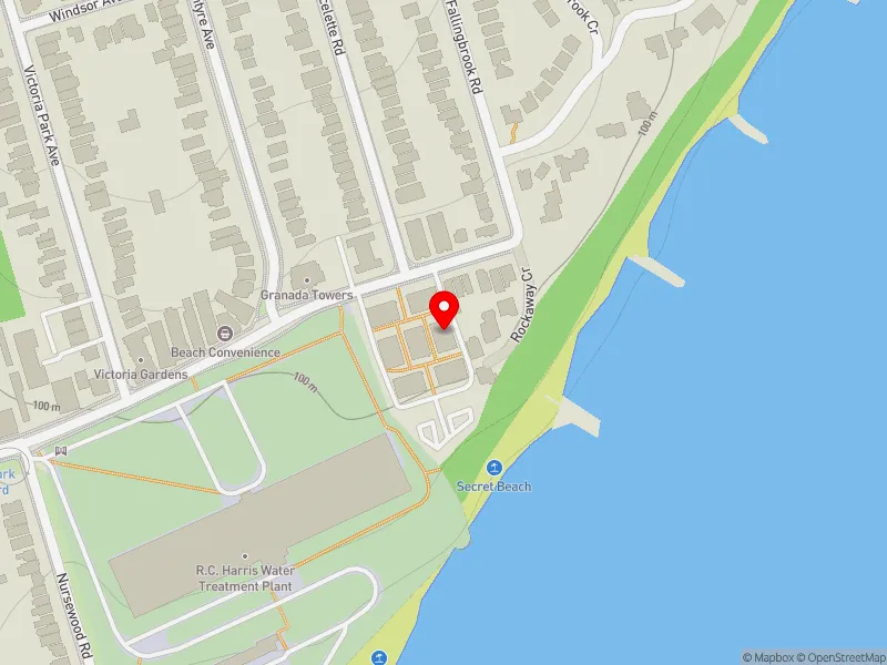 RentSafeTO apartment evaluation map view of 3017 G QUEEN ST E in Scarborough Southwest, Toronto