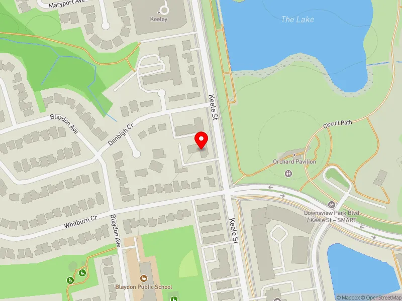 RentSafeTO apartment evaluation map view of 3018 KEELE ST in York Centre, Toronto