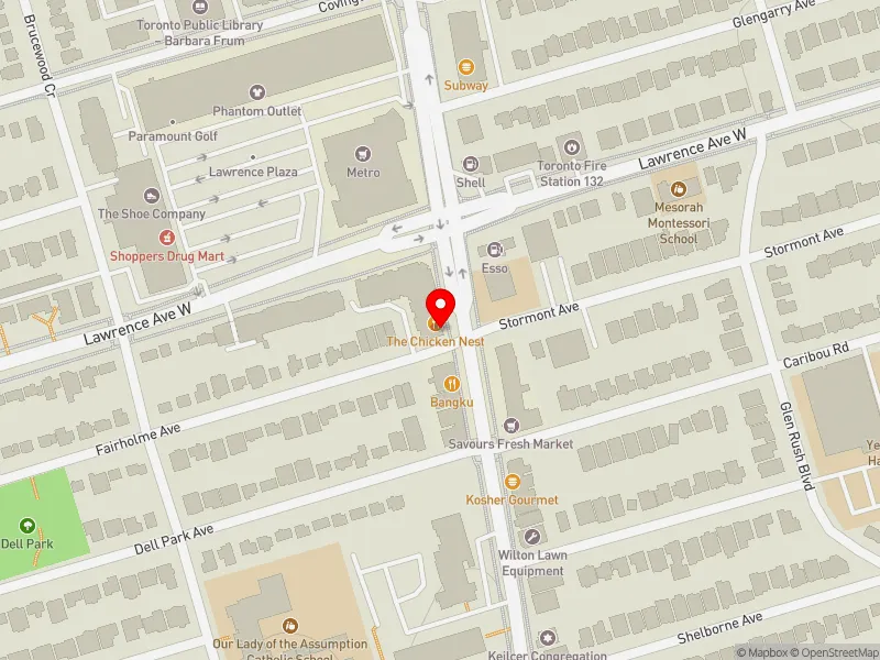 RentSafeTO apartment evaluation map view of 3036 BATHURST ST in Eglinton-Lawrence, Toronto