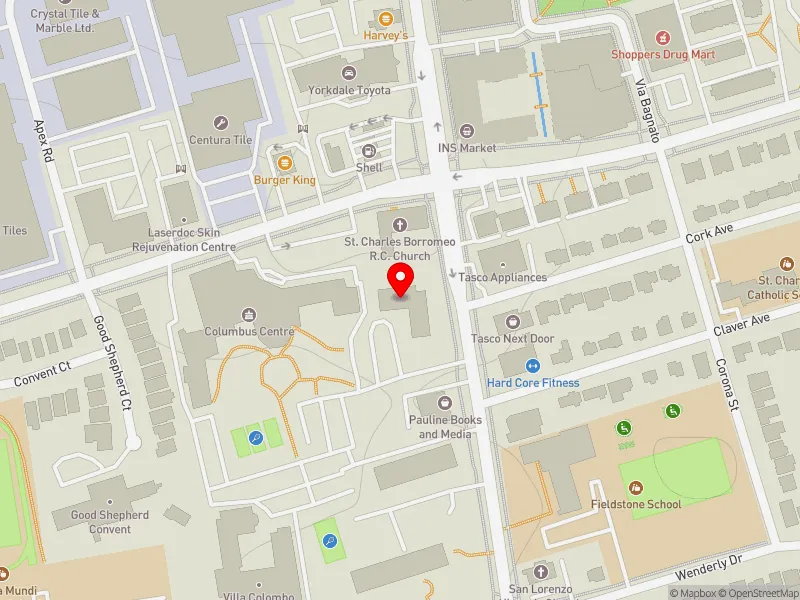 RentSafeTO apartment evaluation map view of 3050 DUFFERIN ST in Eglinton-Lawrence, Toronto