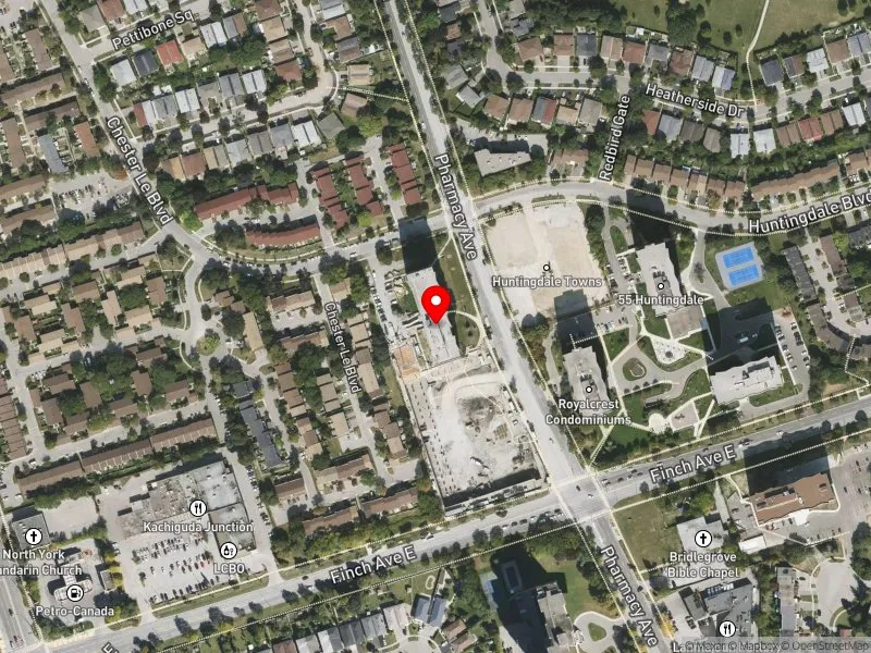 RentSafeTO apartment evaluation satellite view of 3050 PHARMACY AVE in Scarborough-Agincourt, Toronto