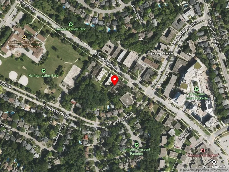 RentSafeTO apartment evaluation satellite view of 308 THE KINGSWAY in Etobicoke Centre, Toronto