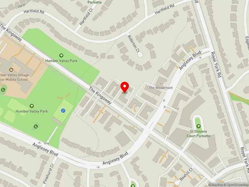 RentSafeTO apartment evaluation map view of 309 THE KINGSWAY in Etobicoke Centre, Toronto