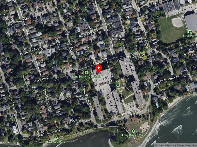 RentSafeTO apartment evaluation satellite view of 31 PARK BLVD in Etobicoke-Lakeshore, Toronto