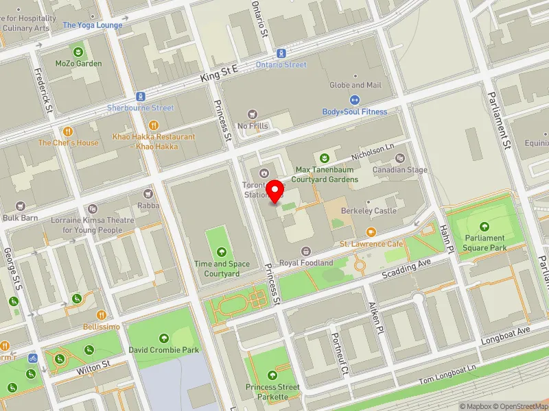 RentSafeTO apartment evaluation map view of 31 PRINCESS ST in Toronto Centre, Toronto