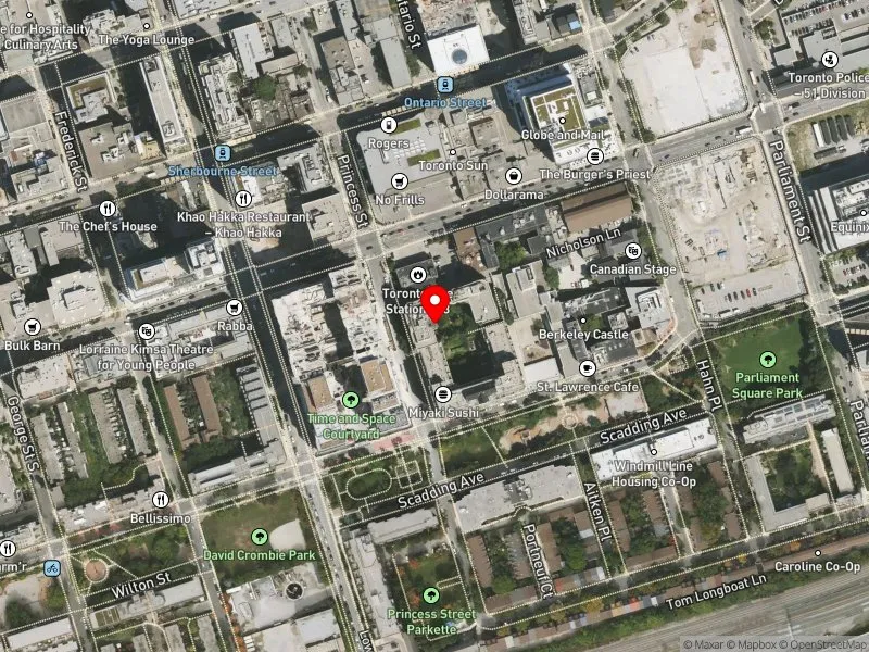 RentSafeTO apartment evaluation satellite view of 31 PRINCESS ST in Toronto Centre, Toronto