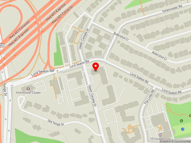 RentSafeTO apartment evaluation map view of 31 UPPER CANADA DR in Don Valley West, Toronto