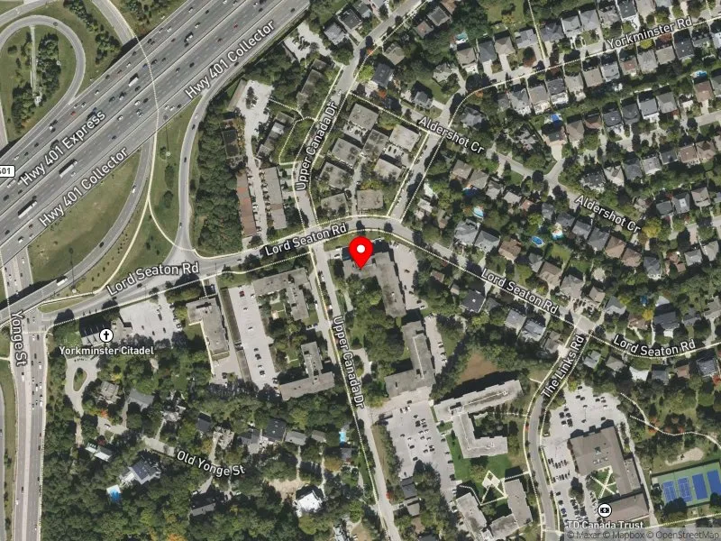 RentSafeTO apartment evaluation satellite view of 31 UPPER CANADA DR in Don Valley West, Toronto