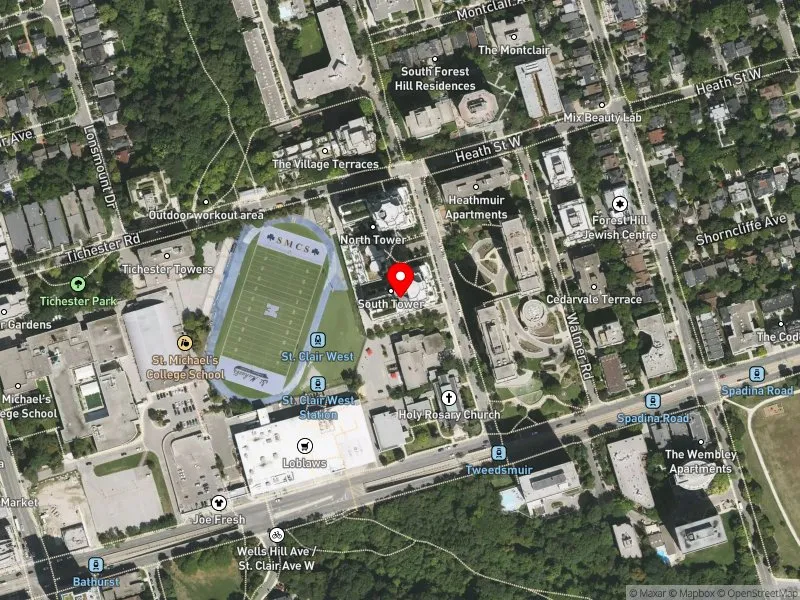 RentSafeTO apartment evaluation satellite view of 310 TWEEDSMUIR AVE in Toronto-St. Paul's, Toronto