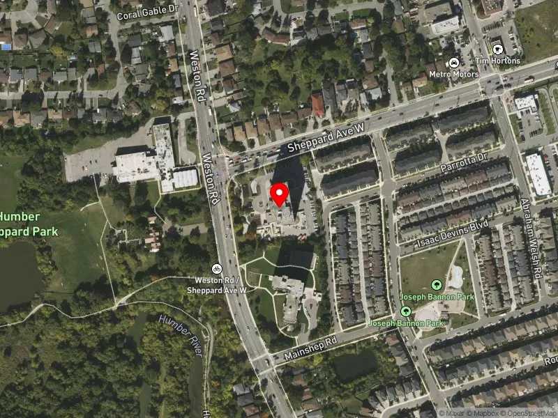 RentSafeTO apartment evaluation satellite view of 3101 WESTON RD in Humber River-Black Creek, Toronto