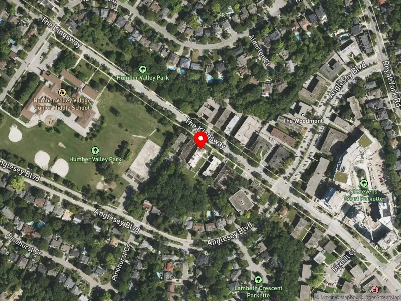 RentSafeTO apartment evaluation satellite view of 314 THE KINGSWAY in Etobicoke Centre, Toronto