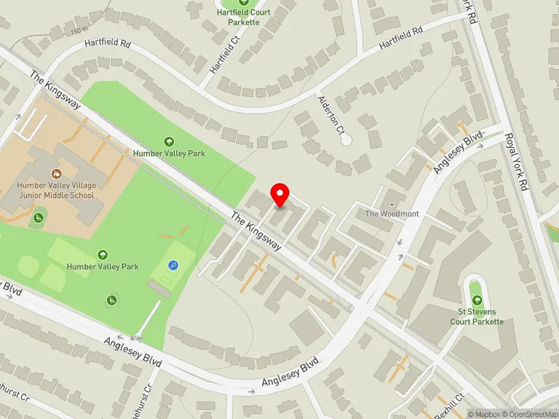 RentSafeTO apartment evaluation map view of 315 THE KINGSWAY in Etobicoke Centre, Toronto