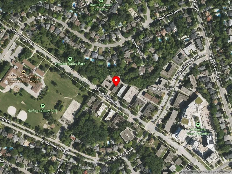 RentSafeTO apartment evaluation satellite view of 315 THE KINGSWAY in Etobicoke Centre, Toronto