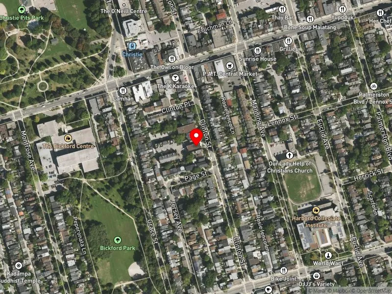 RentSafeTO apartment evaluation satellite view of 318 CLINTON ST in University-Rosedale, Toronto
