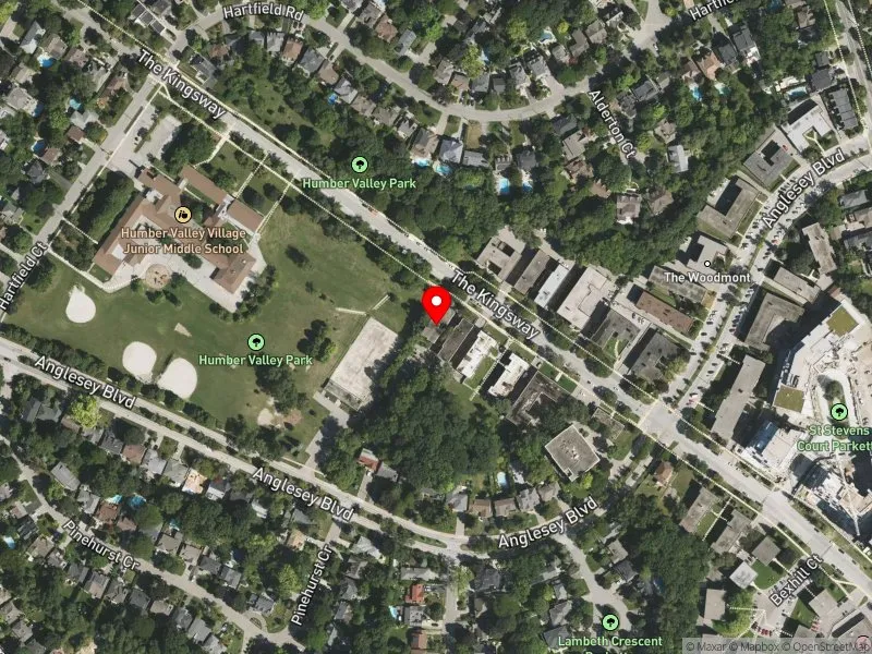 RentSafeTO apartment evaluation satellite view of 318 THE KINGSWAY in Etobicoke Centre, Toronto