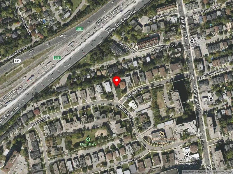 RentSafeTO apartment evaluation satellite view of 32 HOTSPUR RD in Eglinton-Lawrence, Toronto