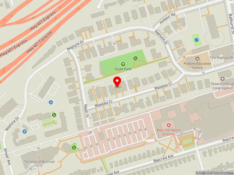 RentSafeTO apartment evaluation map view of 32 WASDALE CRES in Eglinton-Lawrence, Toronto