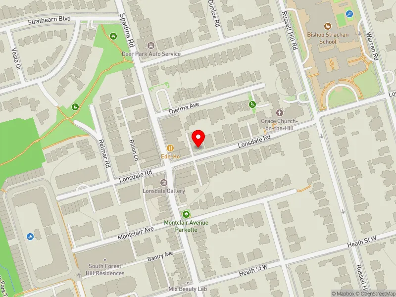RentSafeTO apartment evaluation map view of 320 LONSDALE RD in Toronto-St. Paul's, Toronto