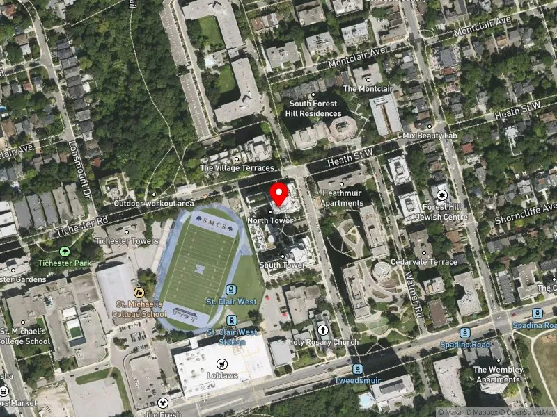 RentSafeTO apartment evaluation satellite view of 320 TWEEDSMUIR AVE in Toronto-St. Paul's, Toronto