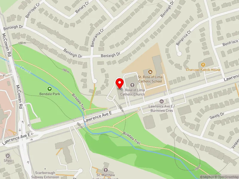 RentSafeTO apartment evaluation map view of 3210 LAWRENCE AVE E in Scarborough-Guildwood, Toronto