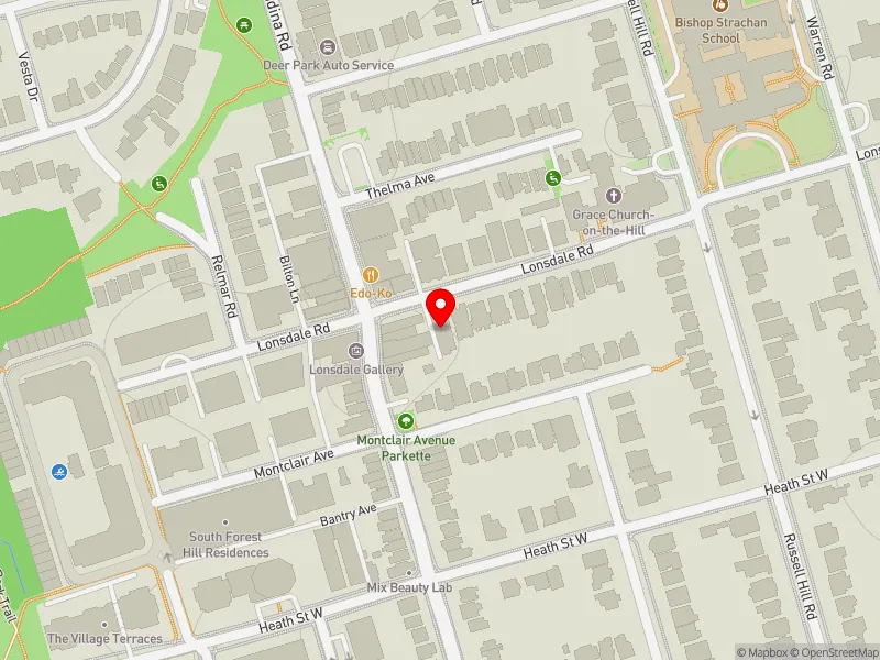 RentSafeTO apartment evaluation map view of 323 LONSDALE RD in Toronto-St. Paul's, Toronto