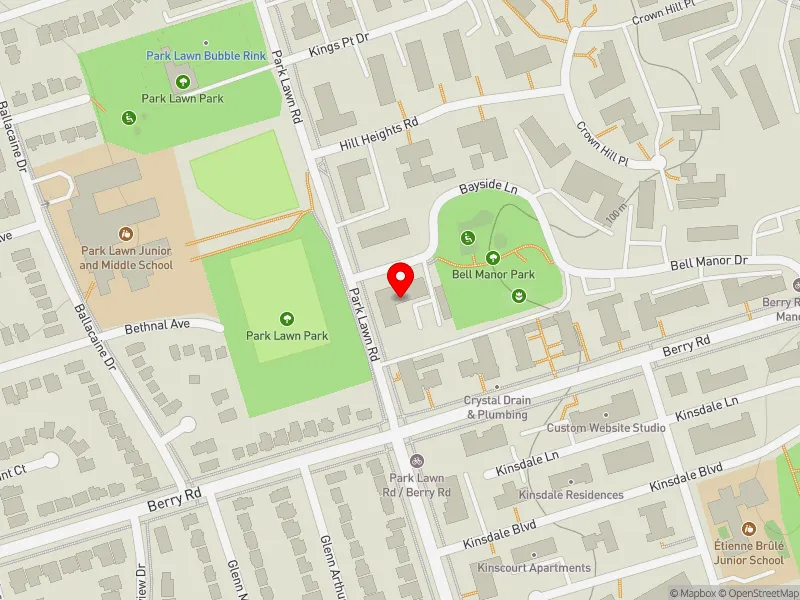 RentSafeTO apartment evaluation map view of 323 PARK LAWN RD in Etobicoke-Lakeshore, Toronto