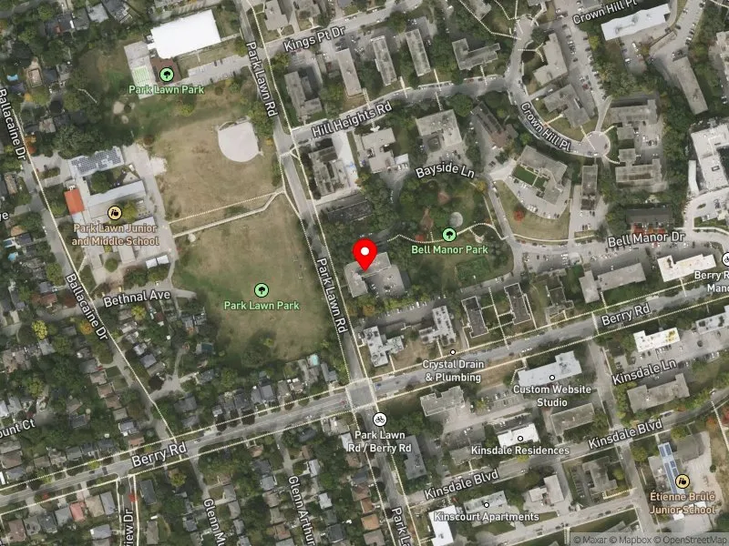 RentSafeTO apartment evaluation satellite view of 323 PARK LAWN RD in Etobicoke-Lakeshore, Toronto