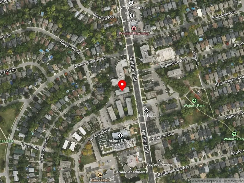 RentSafeTO apartment evaluation satellite view of 3240 BATHURST ST in Eglinton-Lawrence, Toronto