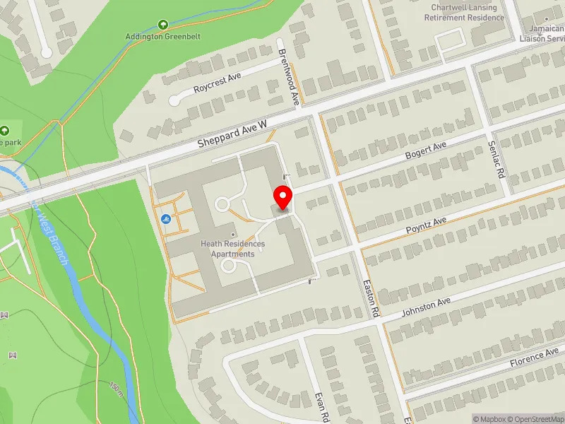 RentSafeTO apartment evaluation map view of 325 BOGERT AVE in Willowdale, Toronto
