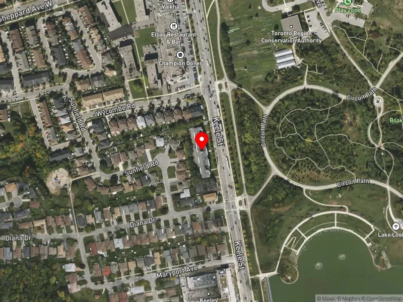 RentSafeTO apartment evaluation satellite view of 3250 KEELE ST in York Centre, Toronto