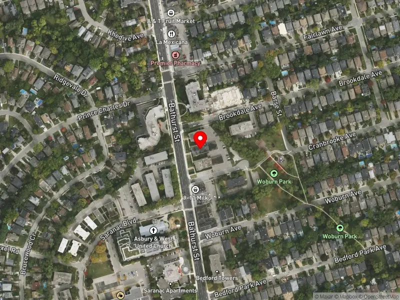 RentSafeTO apartment evaluation satellite view of 3255 BATHURST ST in Eglinton-Lawrence, Toronto
