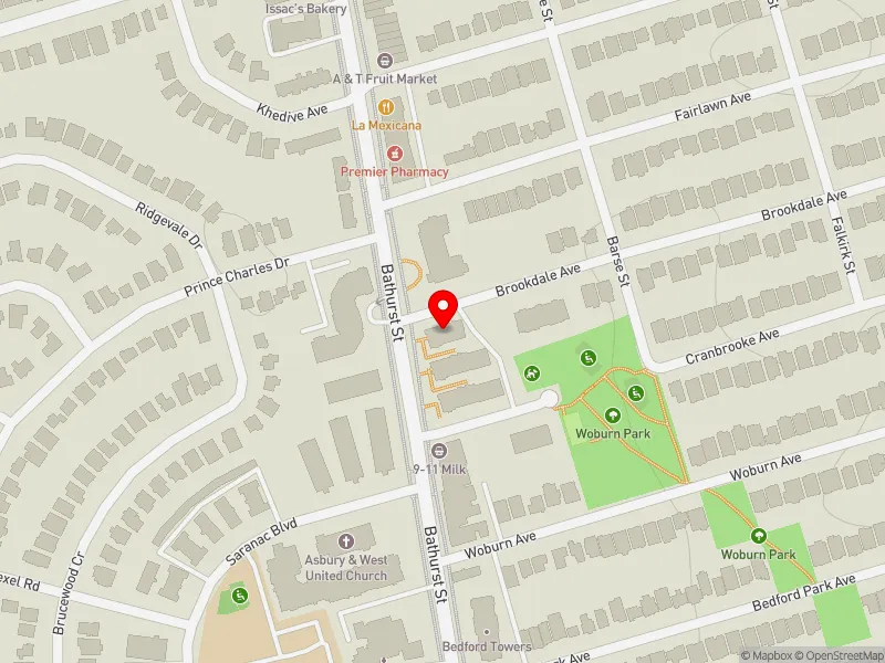 RentSafeTO apartment evaluation map view of 3257 BATHURST ST in Eglinton-Lawrence, Toronto