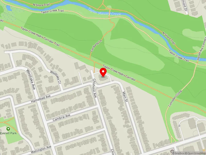 RentSafeTO apartment evaluation map view of 327 CHISHOLM AVE in Beaches-East York, Toronto