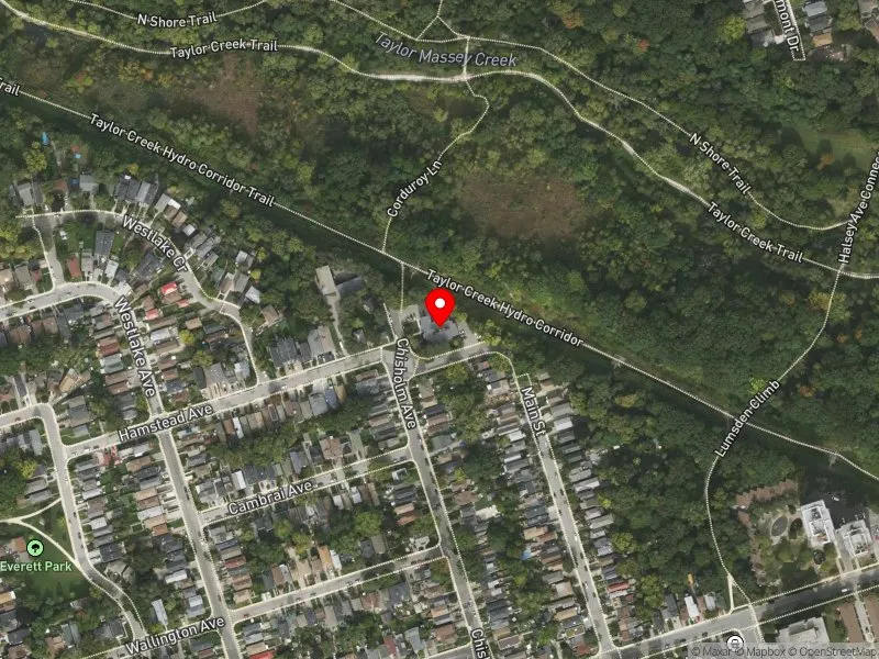 RentSafeTO apartment evaluation satellite view of 327 CHISHOLM AVE in Beaches-East York, Toronto