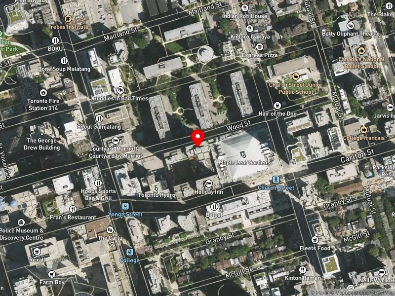 RentSafeTO apartment evaluation satellite view of 33 WOOD ST in Toronto Centre, Toronto