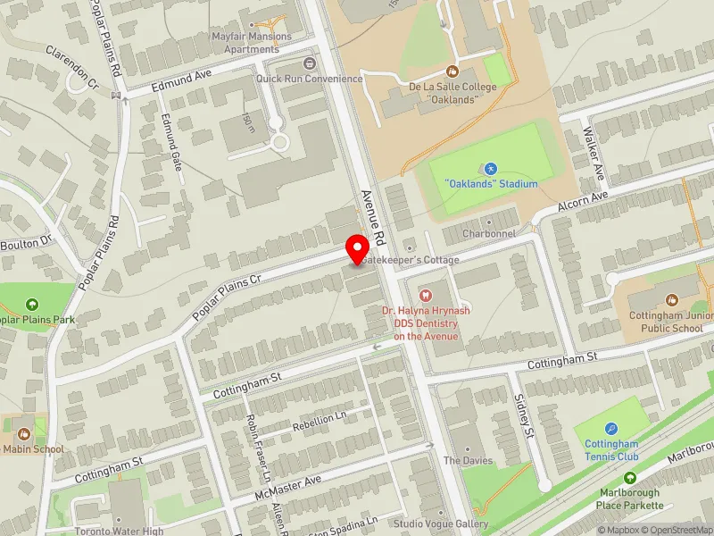 RentSafeTO apartment evaluation map view of 330 AVENUE RD in Toronto-St. Paul's, Toronto