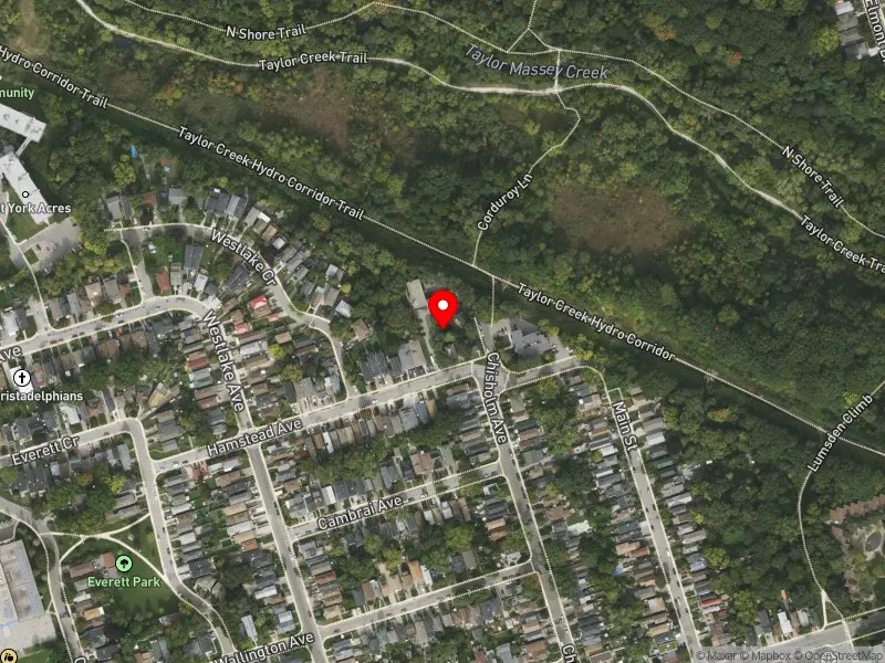 RentSafeTO apartment evaluation satellite view of 330 CHISHOLM AVE in Beaches-East York, Toronto